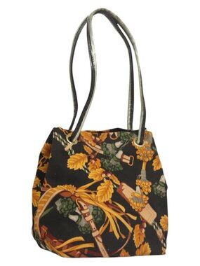 LOEWE Shoulder Bag Canvas Yellow Auth bs24429